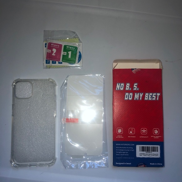 NWT iPhone 13 Clear Phone Case w/ Screen Cleaners - Picture 1 of 4